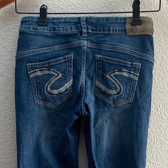 Girls Silver Jeans Tammy 1066 Straight Leg Medium Dark Wash Jeans Size 12 - Picture 1 of 6